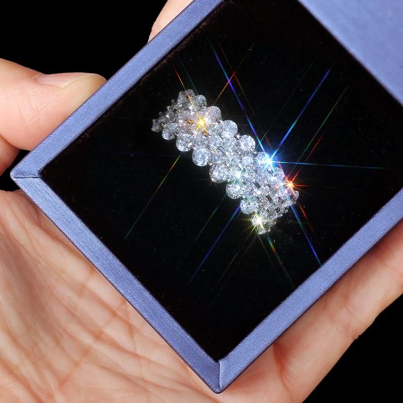 Fashion Beautiful Many Round Gems Full Around Zircon Rings for Women, PD… - Picture 4 of 7